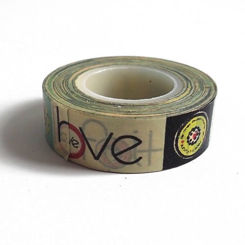 Masking tape love hope 15 mm x 15 mètres