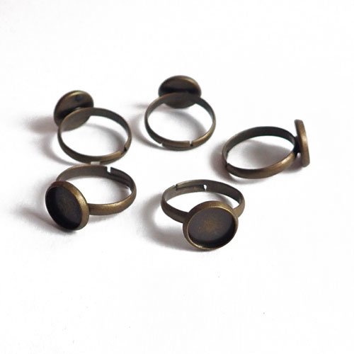Bagues bronze pour cabochon 10 mm x 5