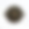 Connecteur pour cabochon 18 mm bronze fleur