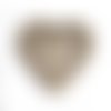 Embellissement bois coeur avec colombes