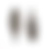 Breloques plumes bronze arrondies x 2