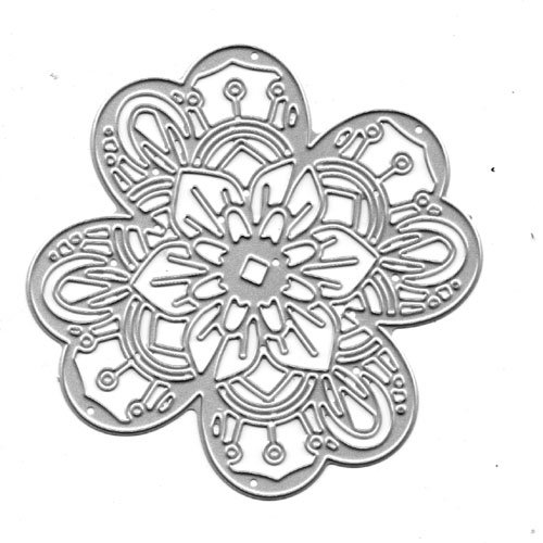 Plaque de découpe en acier mandala floral