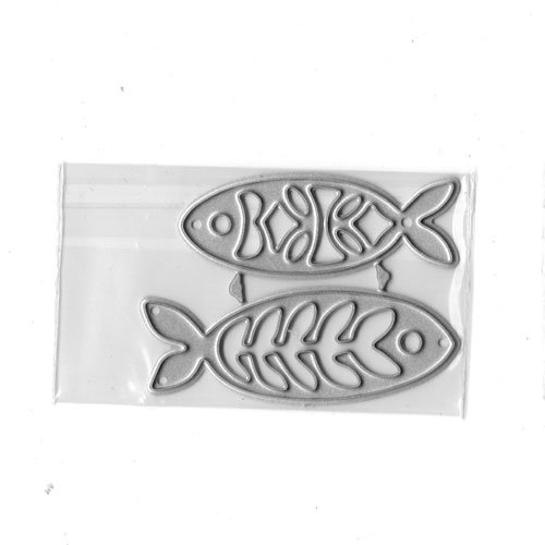 Plaque de découpe en acier poissons x2