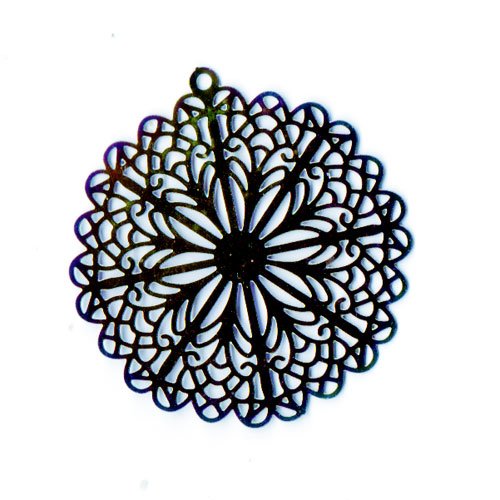 Estampe multicolore mandala grains de café