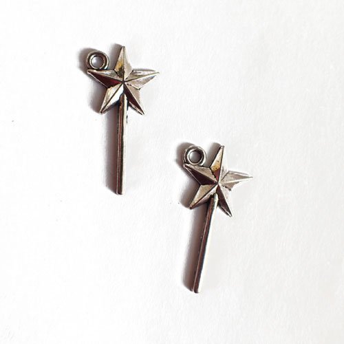 Breloques baguette magique de fée x 2