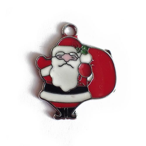 Breloque père noël émail