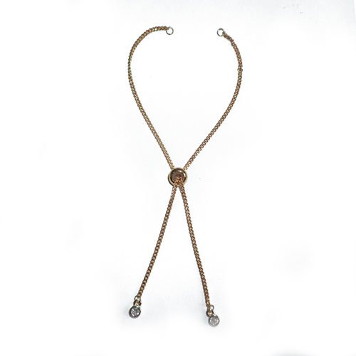 Chaîne réglable pour bracelet acier doré x1