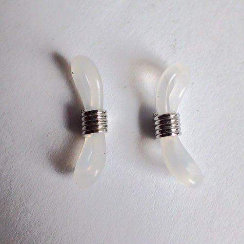 Attaches pour chaîne de lunette argenté x 10