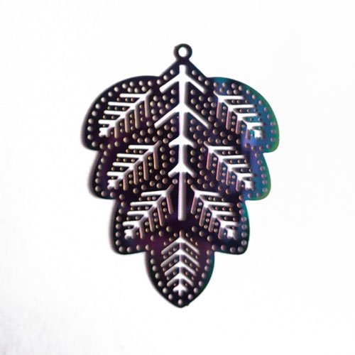 Estampe feuille multicolore