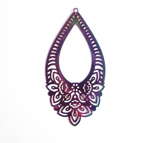 Estampe multicolore arabesques