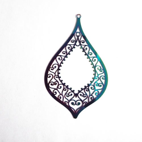 Estampe multicolore goutte volutes