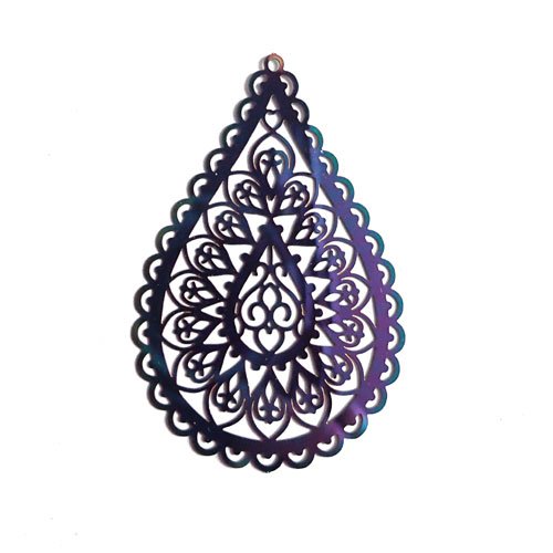 Estampe multicolore goutte motifs arabesques