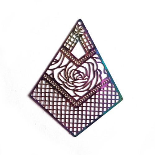 Estampe multicolore pyramidale