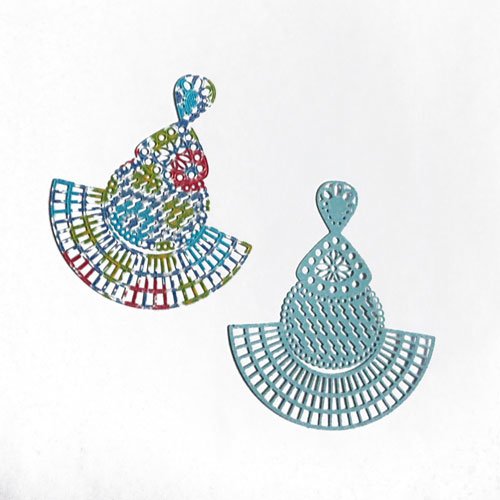 Estampe multicolore peinture forme