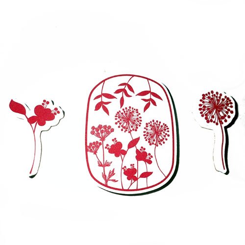 Tampons fleurs pissenlits et autre x3