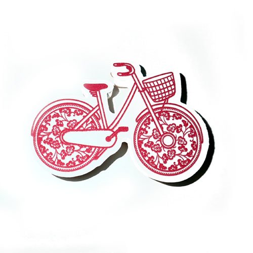 Tampon vélo fleuri