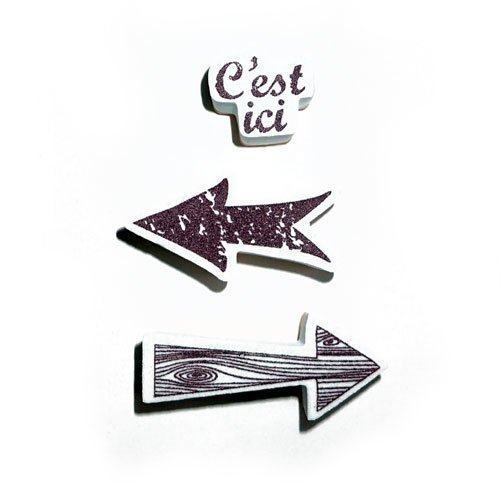 Tampons flèches c'est ici  x 3
