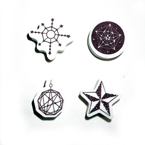 Tampons étoiles constellations x 4