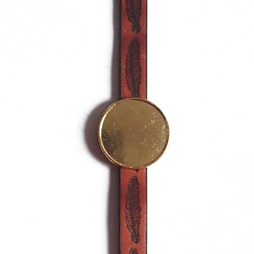 Bracelet marron et doré pour cabochon 25 mm