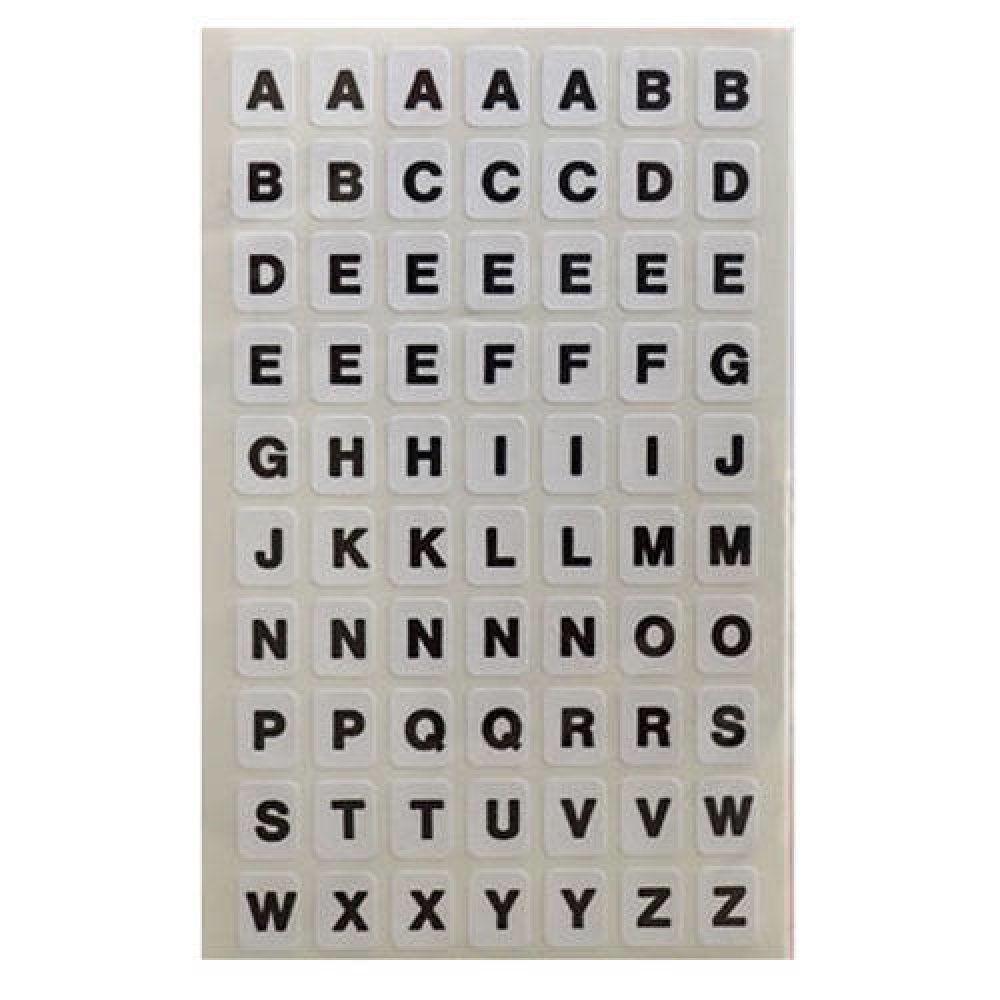 lettres adhésives blanches, autocollants alphabet