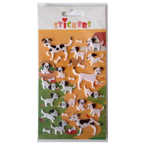 Stickers animaux, chiens en feutrine x25