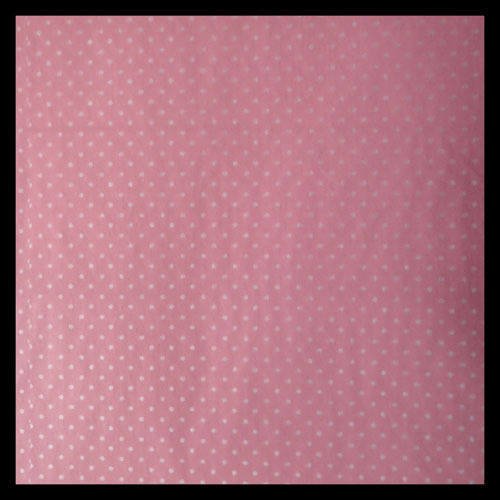 Papier de soie rose à pois blancs 40 x 60 cm
