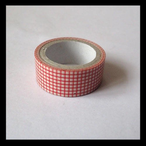 Masking tape vichy rouge blanc 15 mm x 3 m