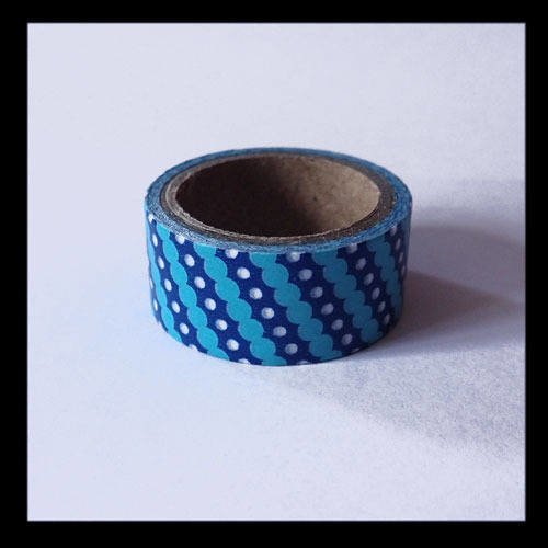 Masking tape diagonales bleues 15 mm x 3 m
