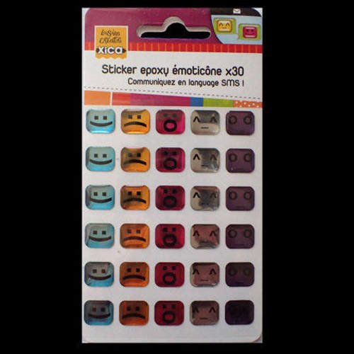 Stickers epoxy émoticône 