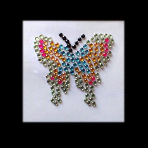 Sticker papillon en strass