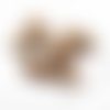 Boutons bois étoile  x 10