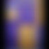 Papier de soie décopatch rectangles violets et jaunes 39 x 30 cm