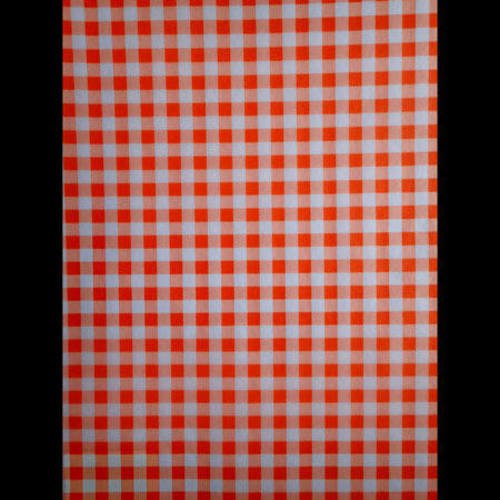 Papier de soie décopatch carreaux orange 39 x 30 cm