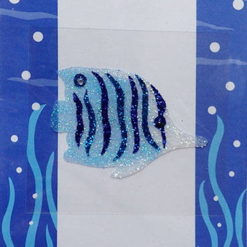 Sticker poisson bleu 