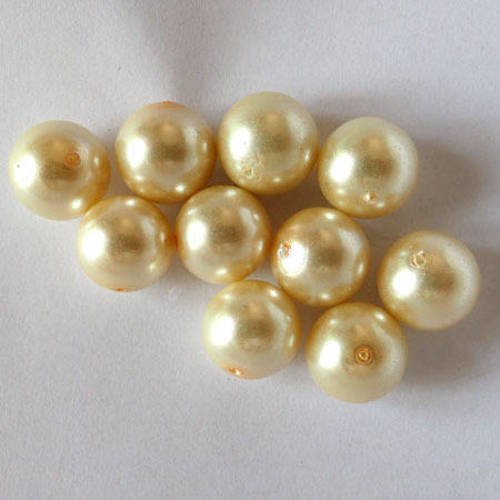 Perles 13mm nacrées x 2