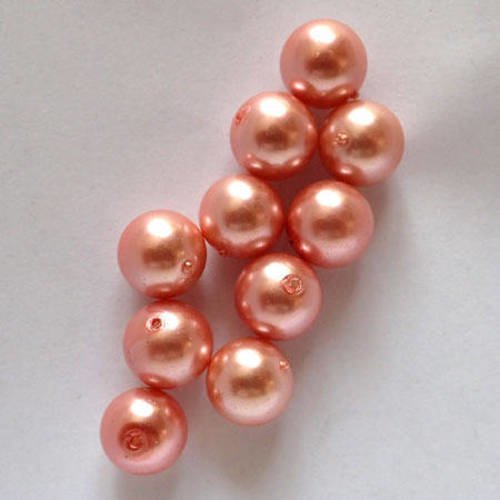 Perles nacrées 13mm x 2