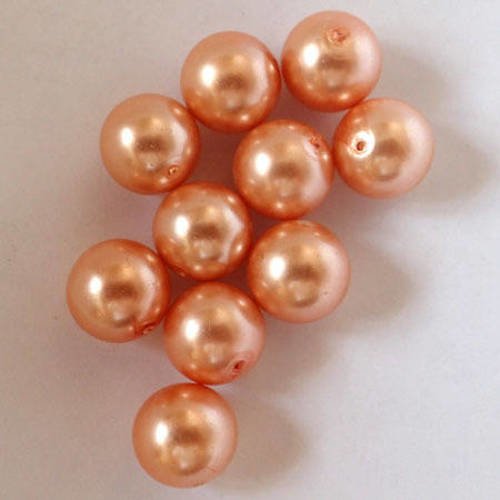 Perles 13mm nacrées x2