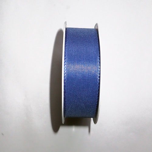 Ruban bleu indigo polyester 2,5 cm  x 1m 