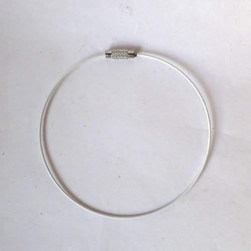 Support de bracelet câble d'acier blanc