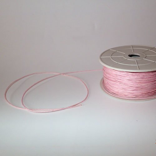 Fil de coton rose 0,6 mm x 1m