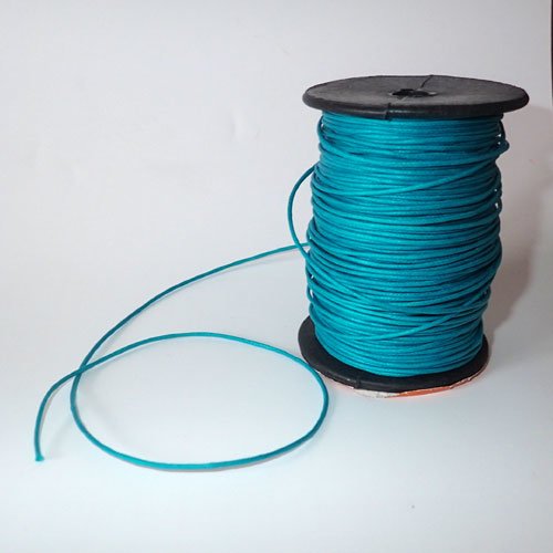 Fil de coton turquoise 0,7 mm x 1m