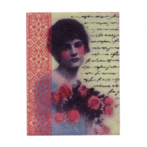 Thermocollant image vintage femme colorisée