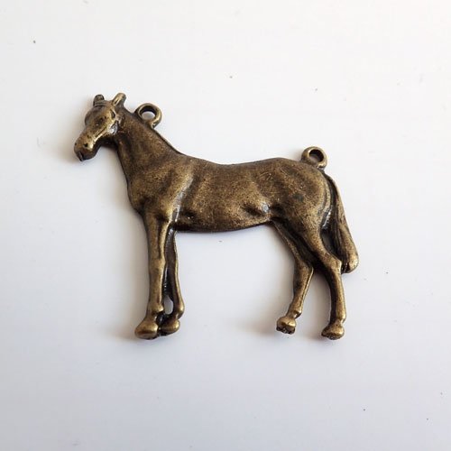Connecteur cheval métal bronze