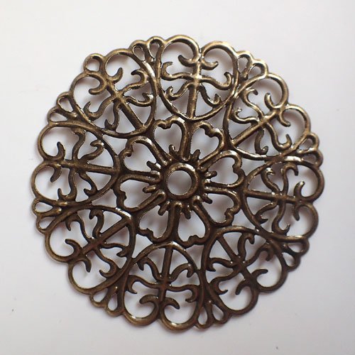 Connecteur bronze mandala florale