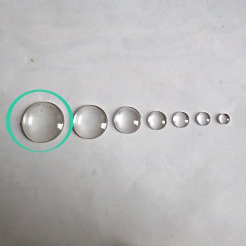 Cabochon en verre transparent 30 mm