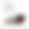 Bague acier sable rouge foncé 12 mm