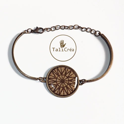 Bracelet bronze mandala mandala solaire