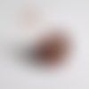 Bague bronze 3 cabochons sables rouge orange marron et blanc