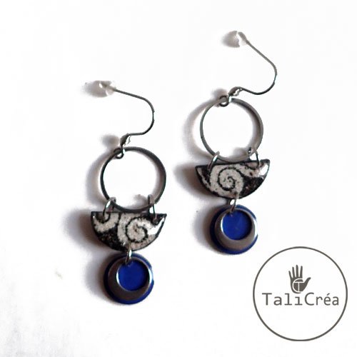 Boucles d'oreilles argentées commande