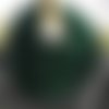 Tour du cou double ou snood foulard circulaire en velours vert foncé style  velours de soie